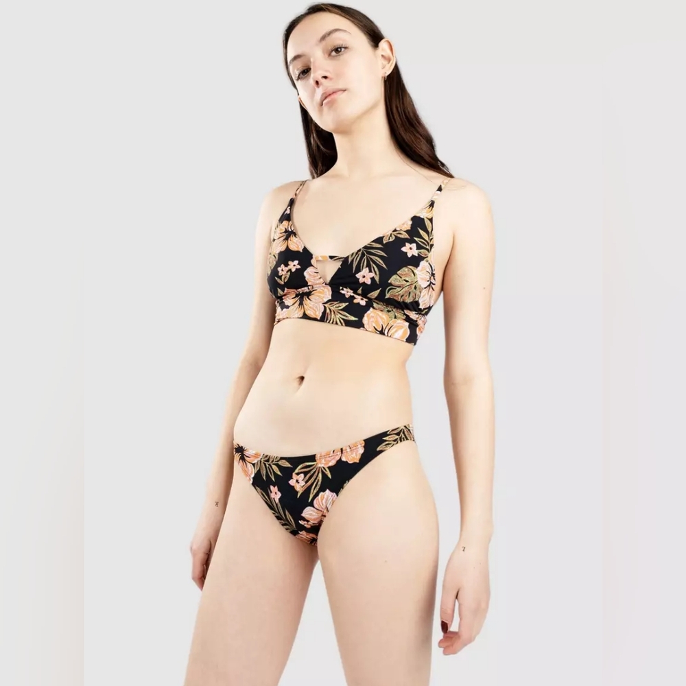 Billabong Hooked On Tropics Bikini V-Neck Top & Lowrider Bottom - Picture 2 of 14